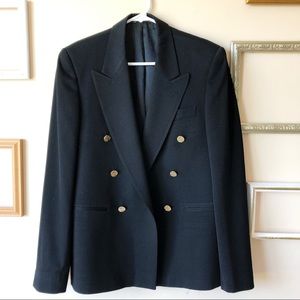 Vtg Black Oversized Blazer